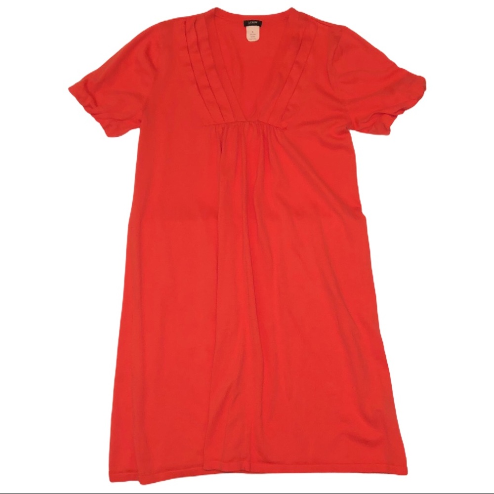 J Crew Coral V Neck Dress Size: M